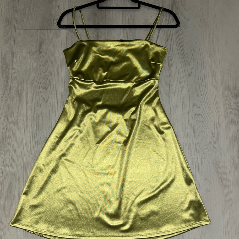Stunning Number Cutout A-Line Satin Mini Dress